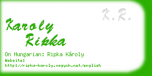 karoly ripka business card